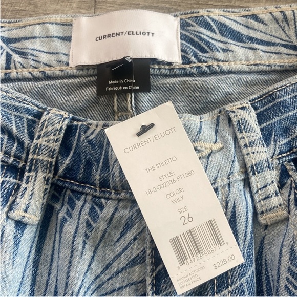 Current/Elliot The Stiletto Palm-Print Skinny Jeans - Picture 4 of 5